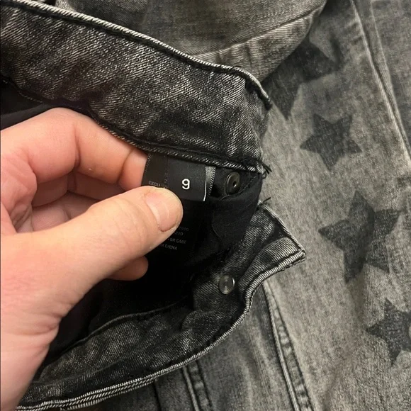 Grey flare jeans with Black Star Patterned - Picture 7 of 9